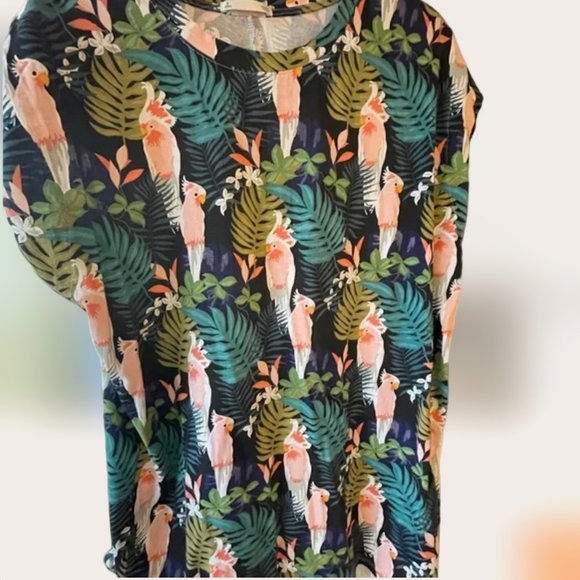 VINTAGE | Hawaiian print Top/Tunic (Size S) - Picture 3 of 5